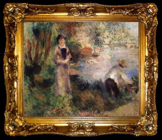 framed  Pierre-Auguste Renoir On Chatou Island, ta009-2